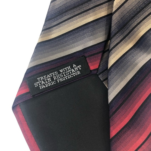 NEW VanHeusen Mens Silk Striped Tie - Picture 4 of 5